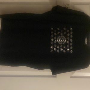 Salvatore gal liane black with rhinestone star’s on it       .xxxL t.shirt .